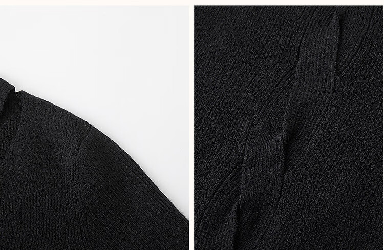 Dme Elegant Petite Woman Spring Autumn Sexy Hollow Out Cable Knit V-Neck Slim Yarn Sweater Top for Women 5