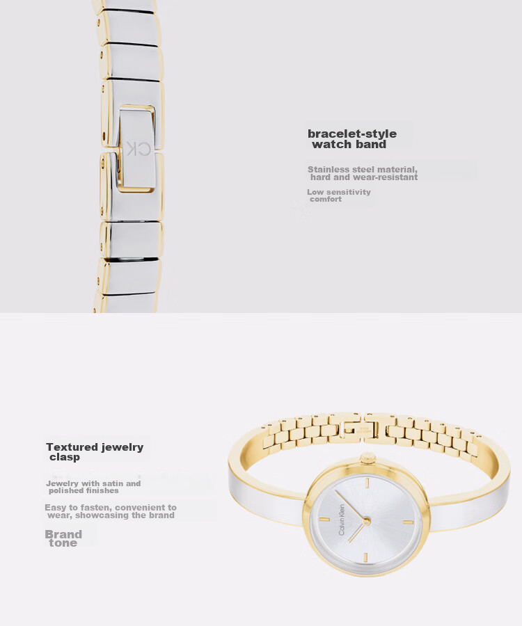 Calvin Klein CK Watch, Sunlight Model, Steel Strap Women's Wristwatch, Goddess Day New Year Gift, 25200189 4