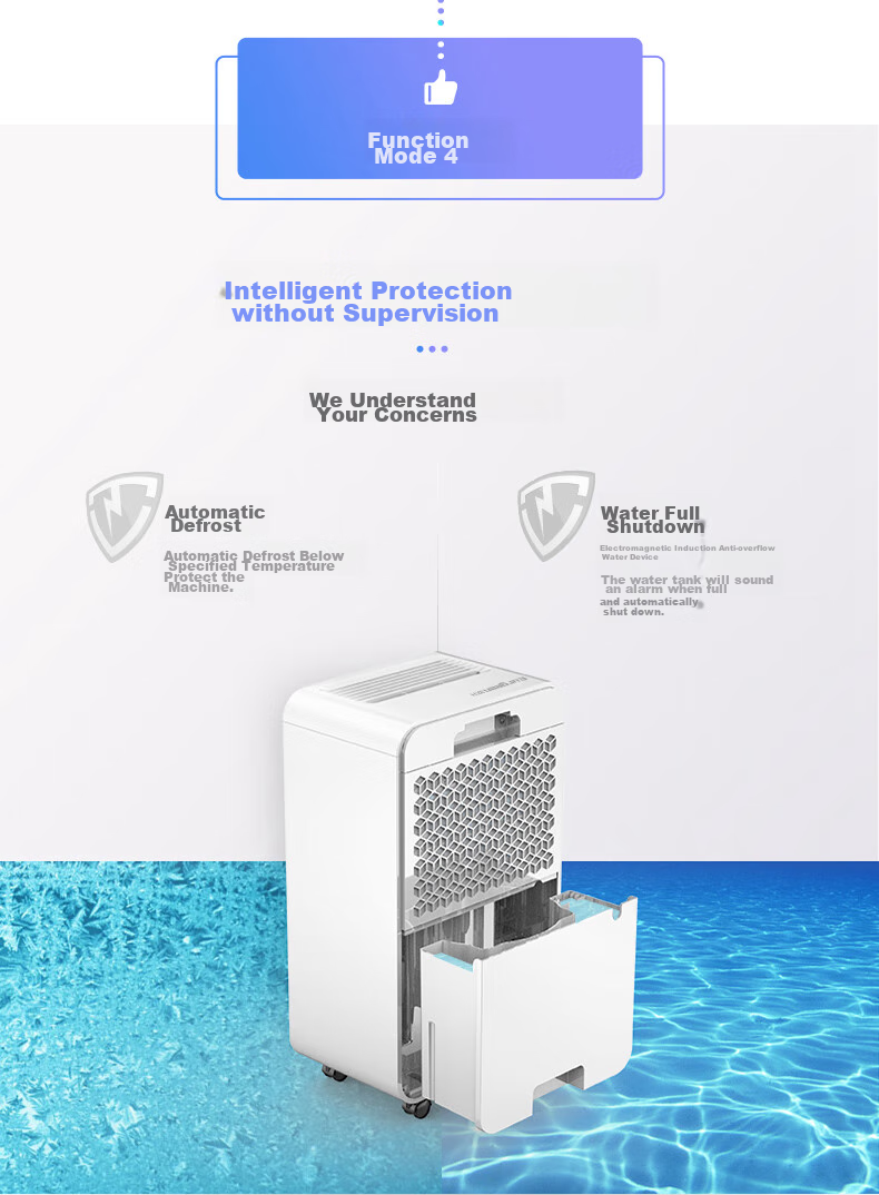 Eurgeen Dehumidifier, 12L/Day Dehumidification Capacity, 36dB Quiet Operation, Home Bedroom Clothes Dryer And Moisture Absorber, Basement Drying Machine OJ-128E 9