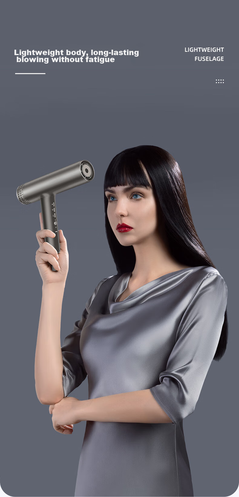 CONFU High-Speed Hair Protection Hair Dryer, Home Use, High Power, Strong Airflow, Negative Ion, Gentle on Hair, Electric Hair Dryer, Constant Temperature, Professional Salon Model, KF-K9, Brown, 2.2m Cord Length 9