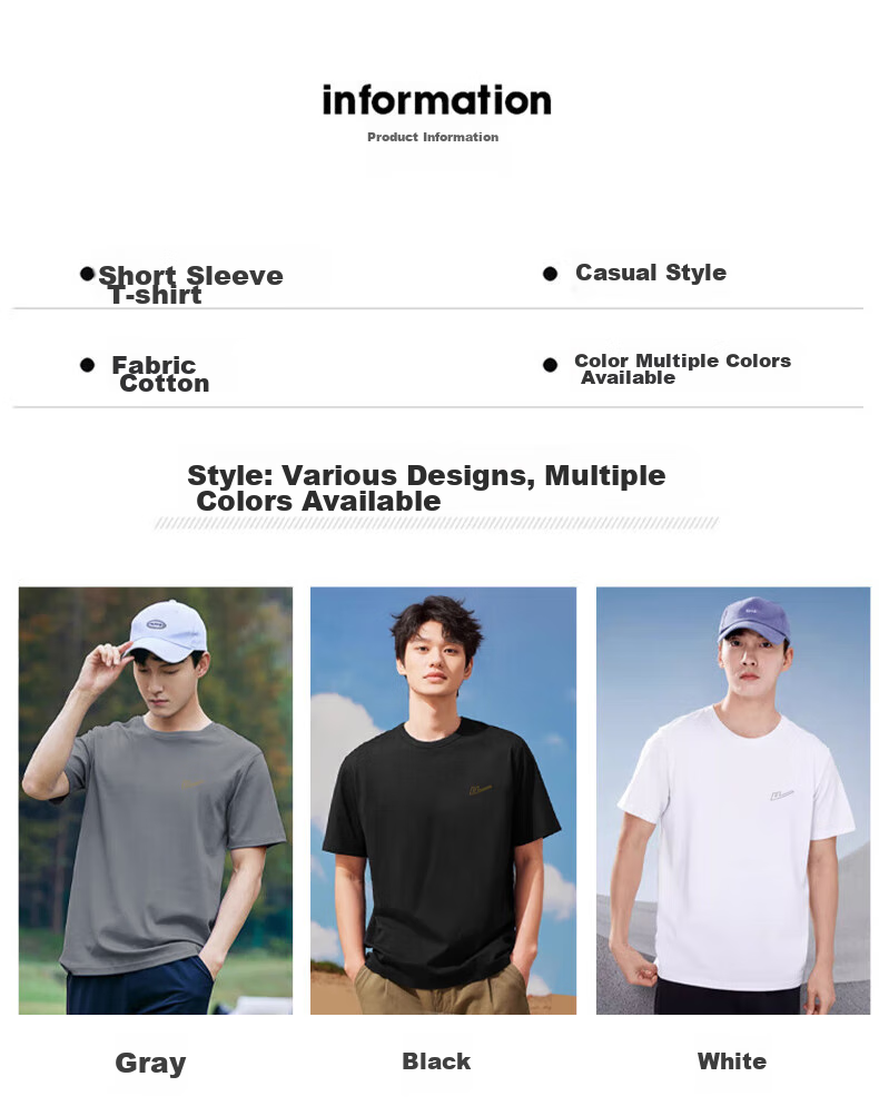 Huili Short-Sleeve T-Shirt for Men, Outdoor Sports Breathable Quick-Dry T-Shirt, Men's Pure Cotton Round Neck Ice-Cool Short-Sleeve Top 9
