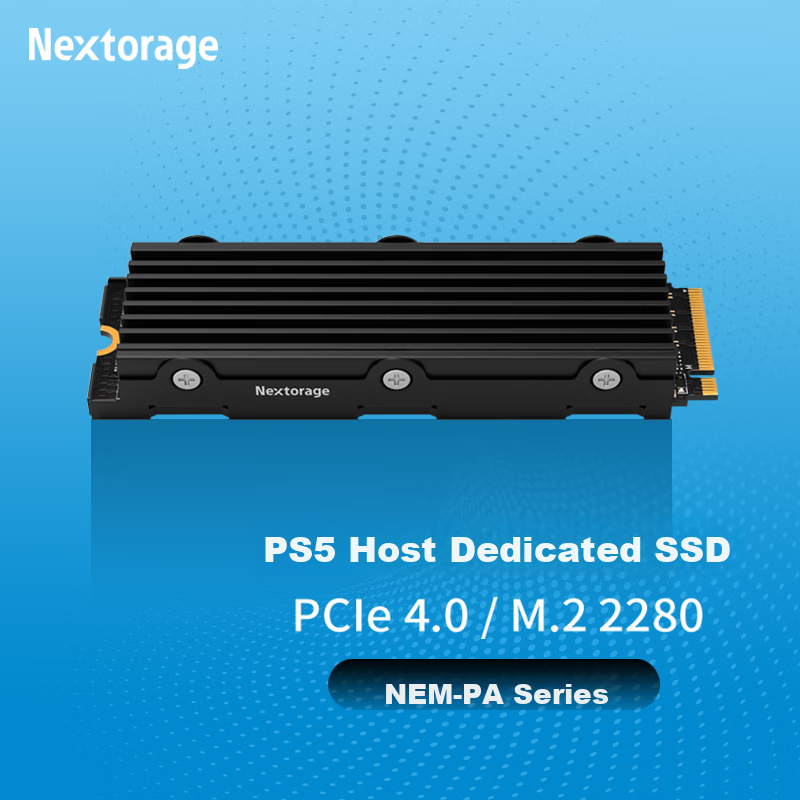Nextorage 1TB SSD, PS5 Expansion Hard Drive, M.2 Interface (NVMe Protocol PCIe 4.0), with Heatsink, PA Classic Series