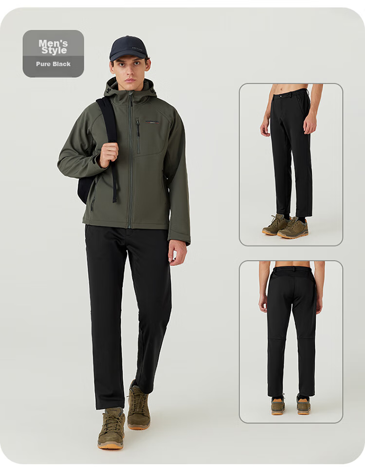 NORTHLAND [Baihulin] Men's Outdoor Windproof And Water-Resistant Fleece-Lined Snow Pants, Hiking And Mountaineering Trousers 21