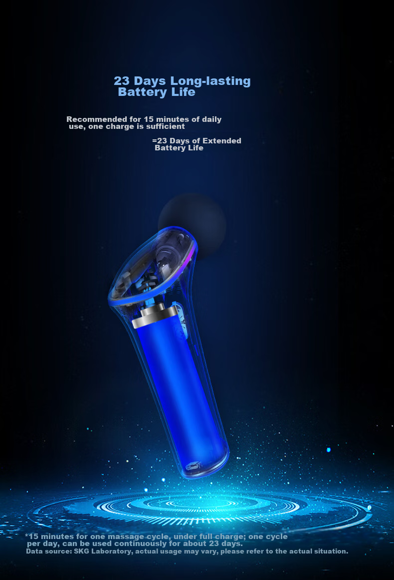 SKG [Mid-Autumn Festival Gift] F1 Premium Sports Massage Gun for Shoulder, Neck, Waist, Back And Full Body Professional Massage Device with Long Battery Life, Mini Portable Fascia Muscle Massage Gun Birthday Gift for Boyfriend Or Girlfriend 16