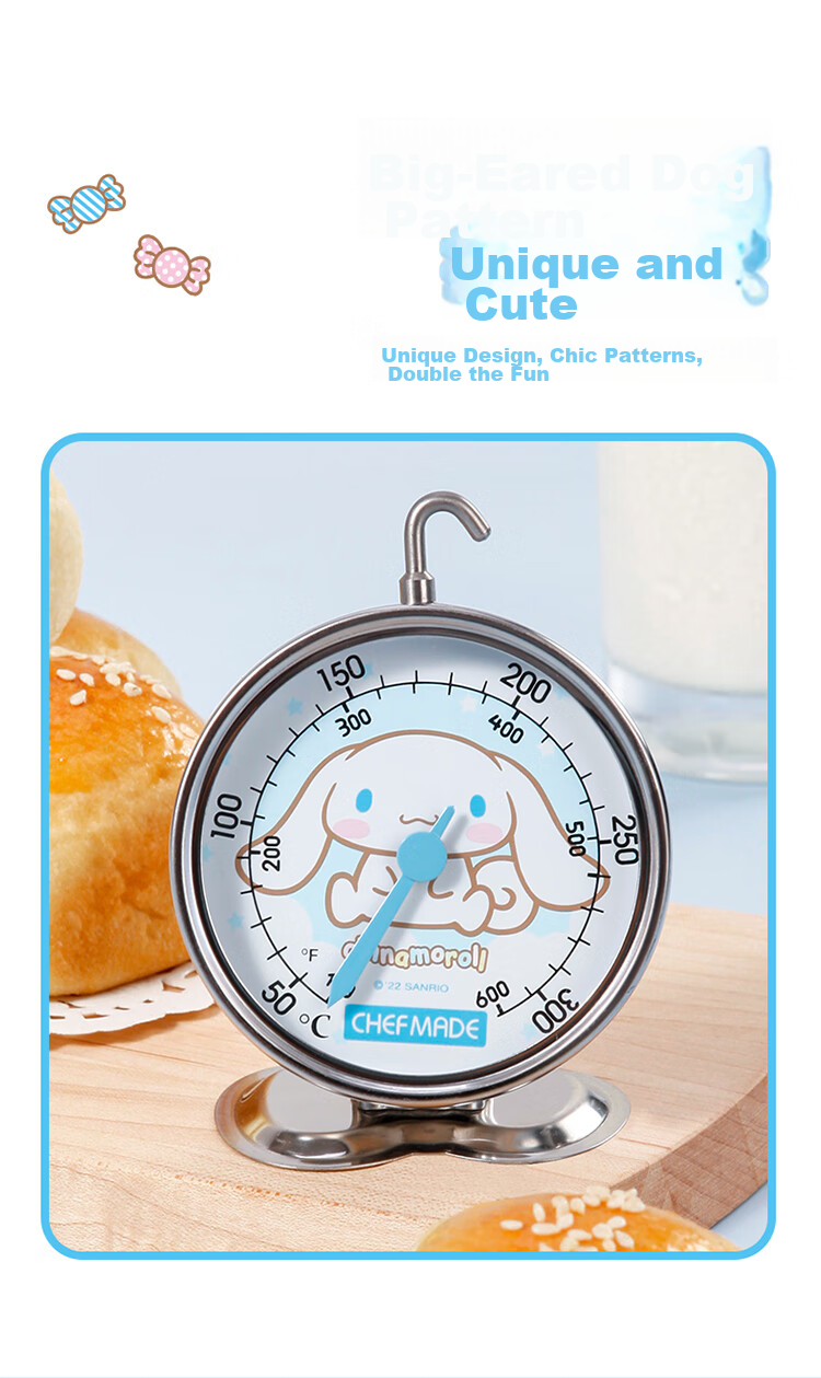 Xuechu Cinnamon Dog Official License Hanging Kitchen Oven Thermometer, Heat-Resistant CL5026 6