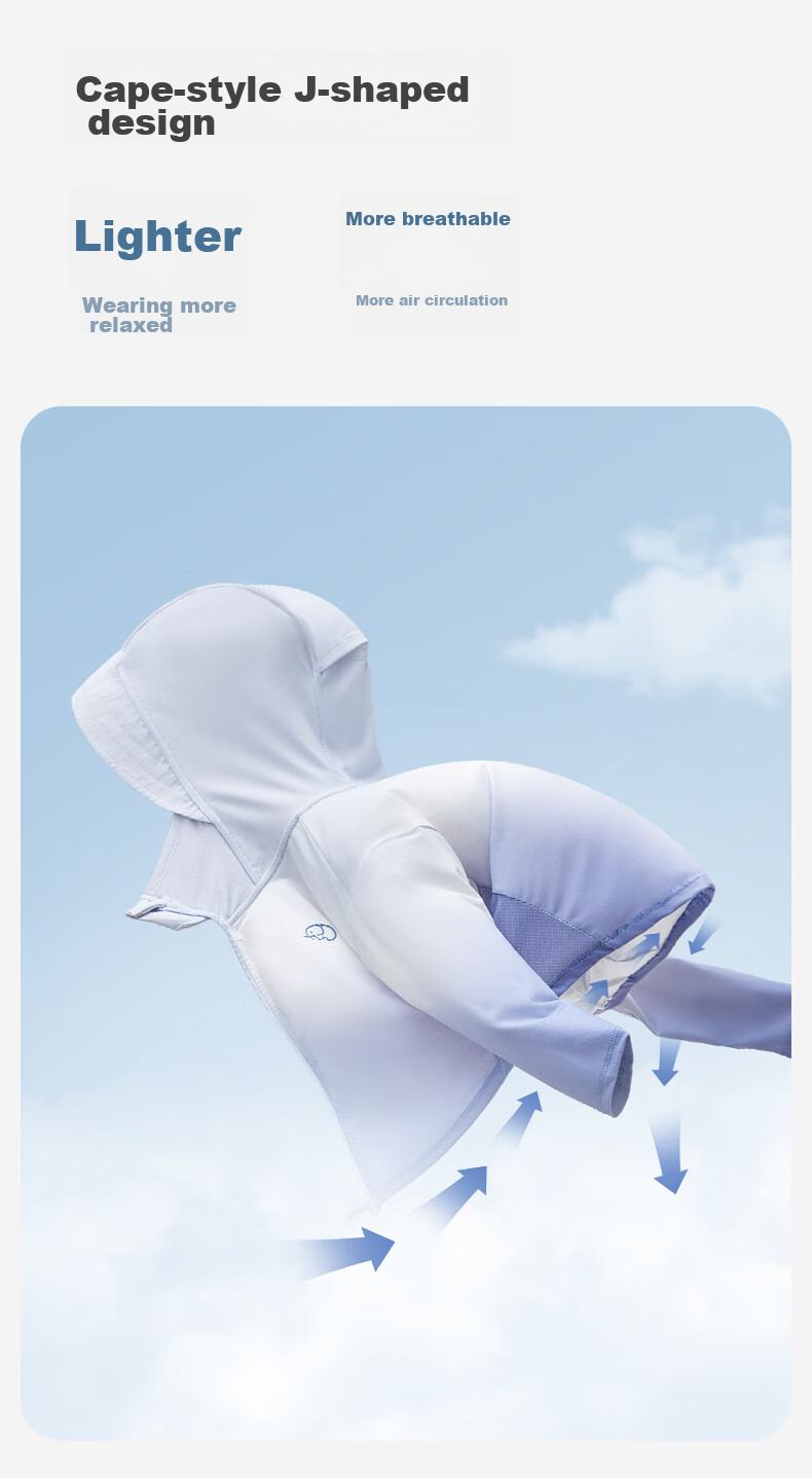 DAVE & BELLA [Xiao Guo Dong] Children's Sun Protection Clothing, Summer Boys And Girls Cool-Feeling Jacket, Baby Sun Protection Cloak 9