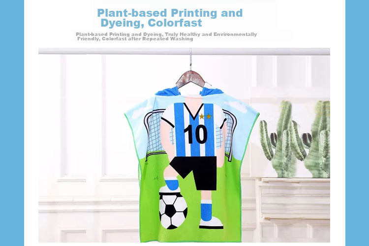 9I9 Children's Bathrobe, Summer Thin Baby Towel, Hooded Cape, Bathroom Beach Wearable, Absorbent Cloak, Cartoon Dinosaur Desig 13