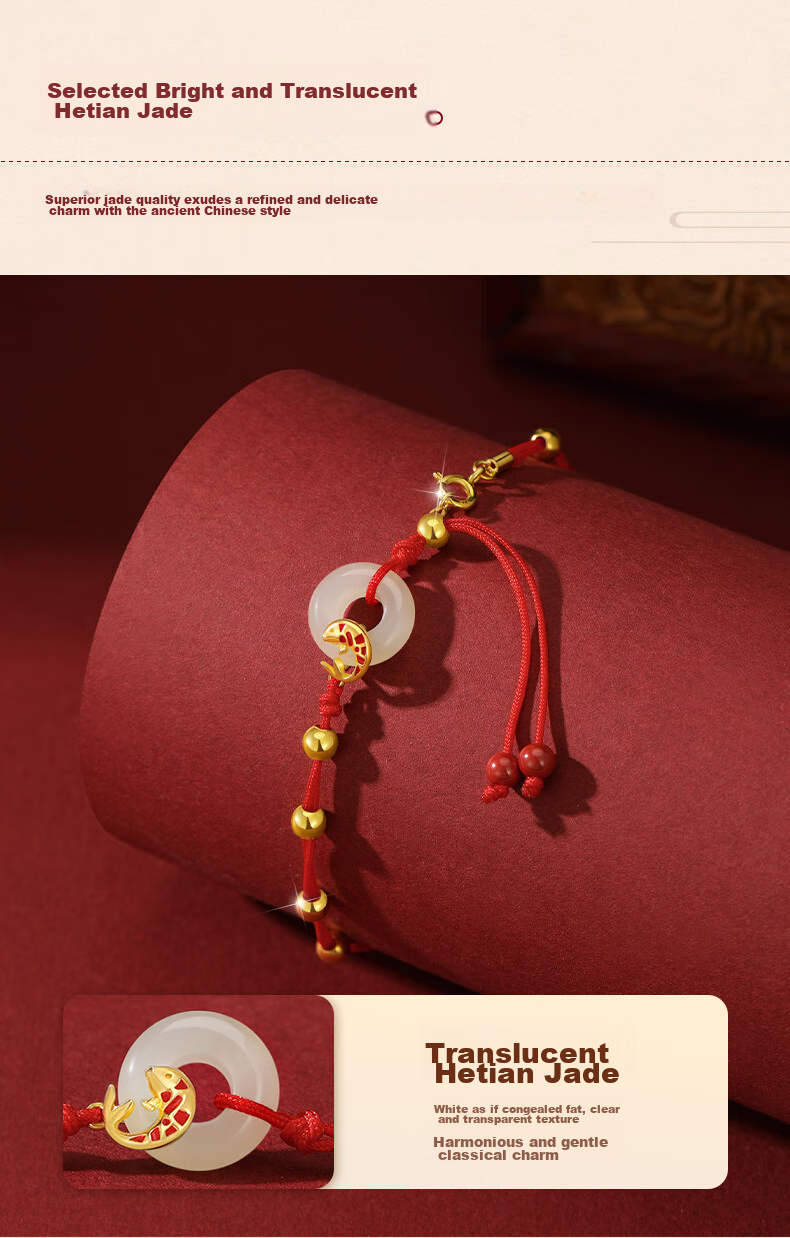 Zhenshangyin Chinese Gold Koi Fish Safety Knot Red String Silver Foot Chain Women's Jewelry Niche Birthday Gift for Girlfriend Or Wife S925 5