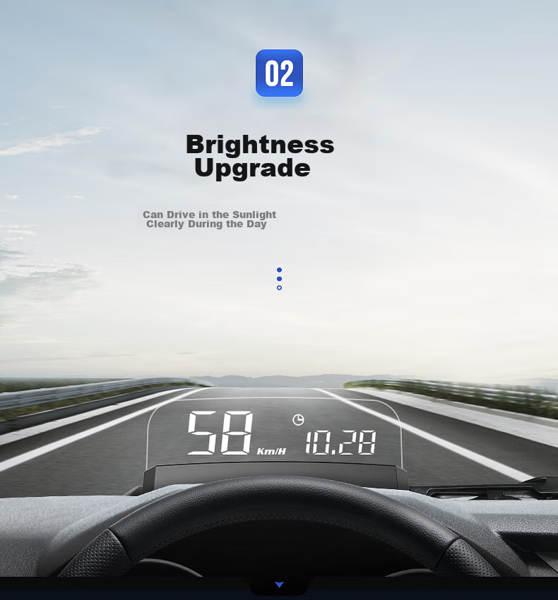 Zianpingxian (ActiSafety) H400S Blue And White HUD Head-Up Display, In-Car OBD Driving Computer, Floating Display 7