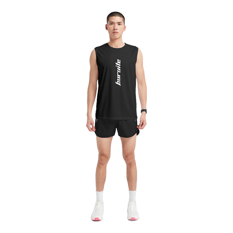 BURUITE Ice Silk Sports Set for Men, Summer Vest Marathon Lining Shorts Quick-Dry Track And Field Running Clothing Fitness Equipment