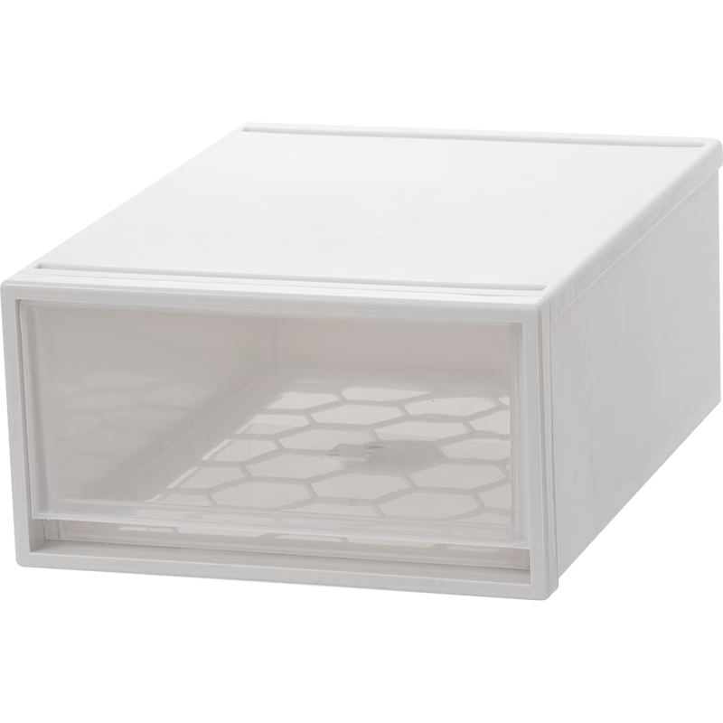 JEKO&JEKO Plastic Desktop Storage Box, Drawer-Style Office Desk Organizer, Storage Cabinet, Large Desktop Organizer Box, Set of 3