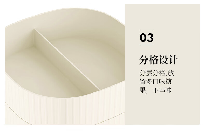 Baicaoyuan Candy Box, Fruit Plate, Sunflower Seeds, Dried Fruits, Nuts, Fruit Tray, Compartmentalized Snack Storage Box, Living Room Luxury Green Three-Tier with Lid 23
