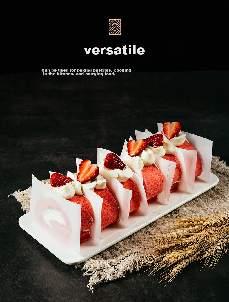 FOR BAKE Silicone Paper 20m, Barbecue Oil-Absorbing Paper, Steamer Paper, Air Fryer Paper, Oven Paper, Baking Paper, Roasting Tray Paper, 3 Rolls 5