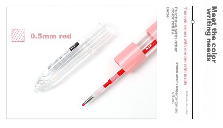 ZEBRA 5-Color Multi-Function Pen Barrel SARASA Series Colorful Gel Pen Barrel (Refill RNJK5) S5A15 Gradient Pink Barrel (Buy One Get One Free) 3