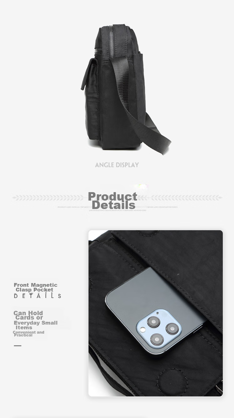 CROCODILE Men's Shoulder Bag, Trendy Casual Vertical Crossbody Canvas Bag, Versatile Gift for Boyfriend, B2352 10