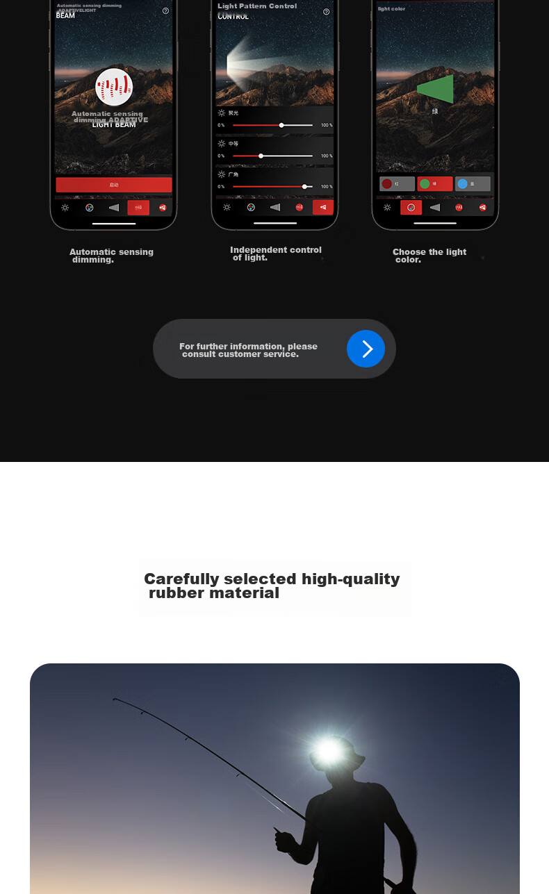 LED LENSER German High-Intensity Headlamp HF8R, Ultra-Bright Black Technology, Intelligent Sensor, Long Battery Life, Outdoor Fishing 17