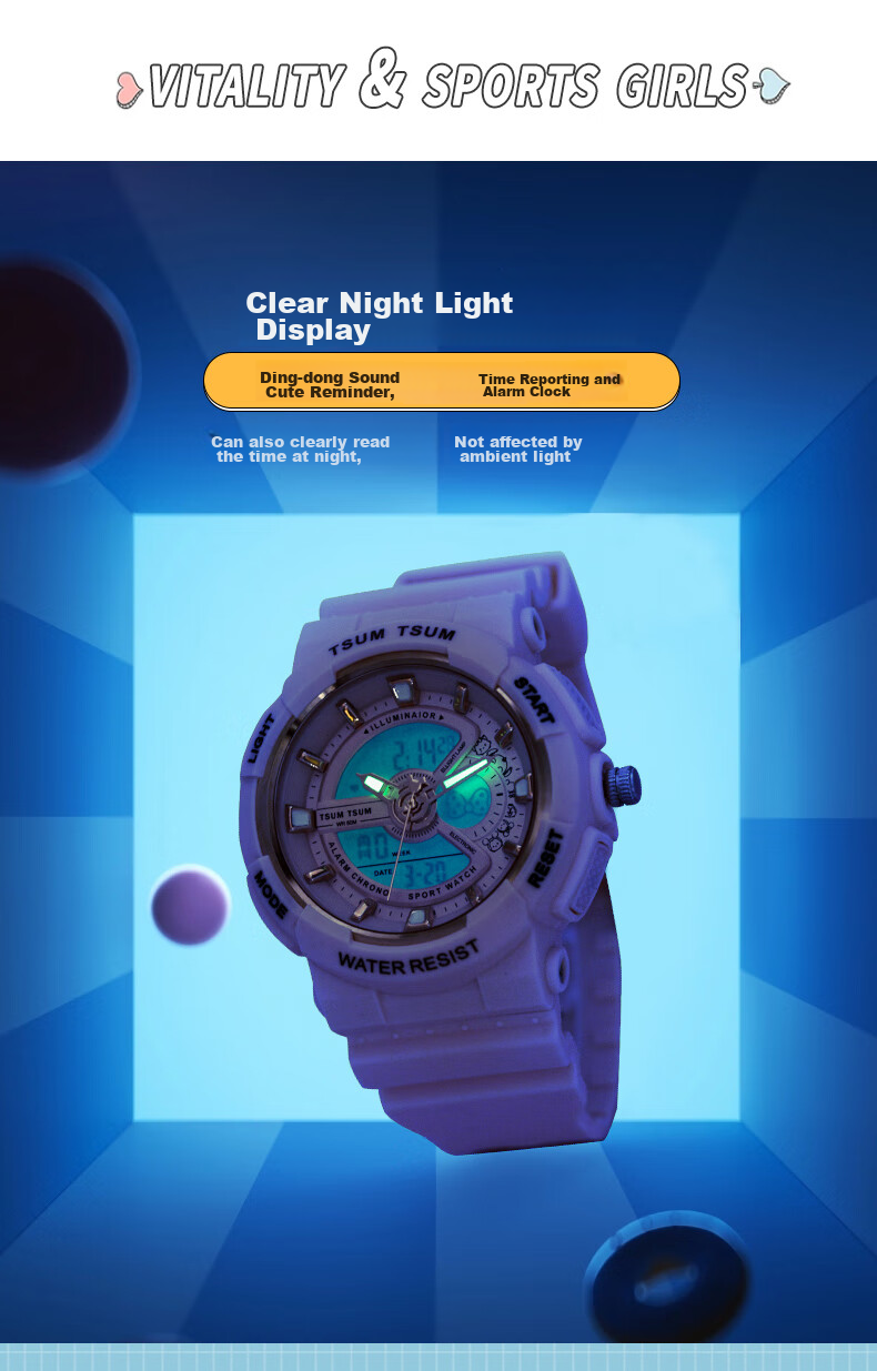 Disney Sports Waterproof Watch for Middle And High School Exams Only, Time-Telling Electronic Watch for Primary, Junior High And Senior High School Students And Childre 8