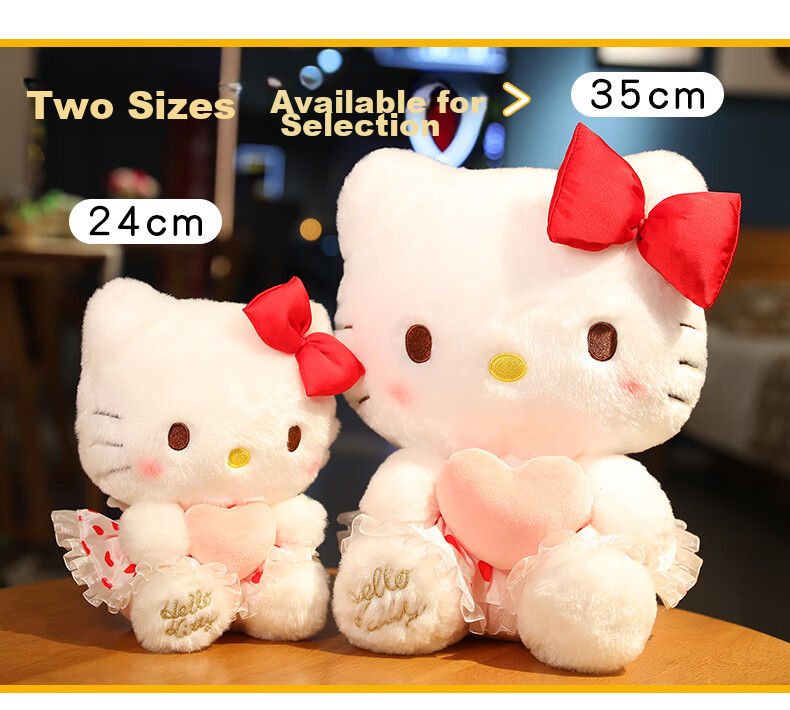 Imiwa Official Hello Kitty Plush Doll Soft KT Cat Toy Gift for Girls Christmas Birthday Present 10