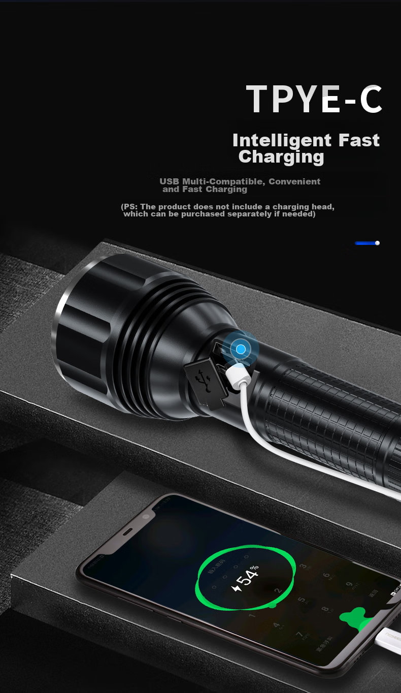 SHENYU Flashlight, High Brightness, Long Battery Life, Long-Range Illumination, Military-Grade Brightness, Outdoor And Home Use, Specialized Sky-Piercing Light, 100000 Lumens 11