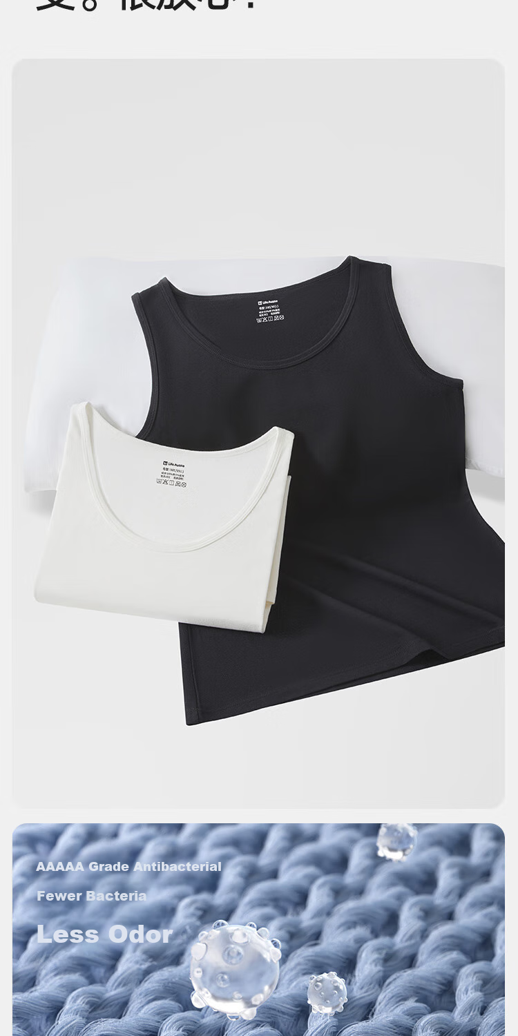HLA Women's Sleeveless Camisole with Wide Straps, Pure Cotton 95% Cotton, Inner Or Outer Wear, Basic Undershirt, Single Piece 6