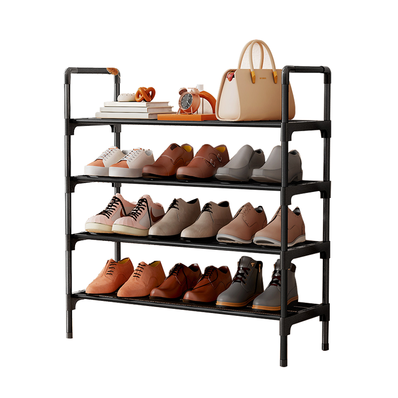 Anerya Simple Multi-Tier Shoe Rack for Home Bedroom Living Room Storage, Economical Small Squeeze Shoe Cabinet Shelf, Four Layers 60cm