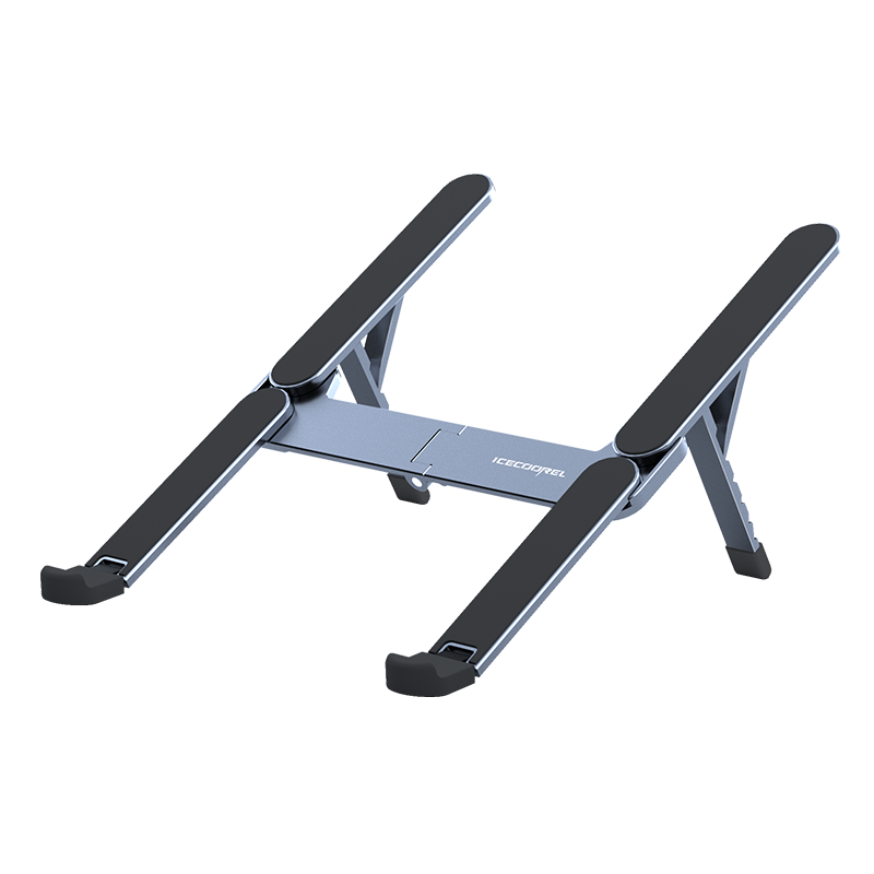 ICE COOREL Laptop Stand X5, Computer Cooling Stand, Aluminum Alloy Foldable Portable Vertical Adjustable Desktop Riser, Suitable for Apple Mac Lenovo Huawei Laptops