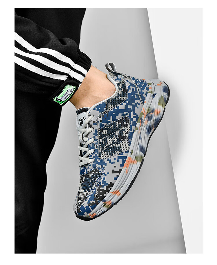 CARTELO Men's Shoes, Camouflage Rubber Shoes, Autumn And Winter Casual Sports Training Military Training Outdoor Running Hiking Mountaineering Tourism Soft-Soled 34