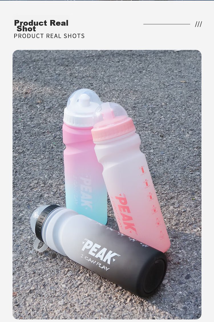 PEAK Cycling Water Bottle for Mountain And Road Bikes, Outdoor Sports Hydration Cup 750ML Pink-White Gradient 9