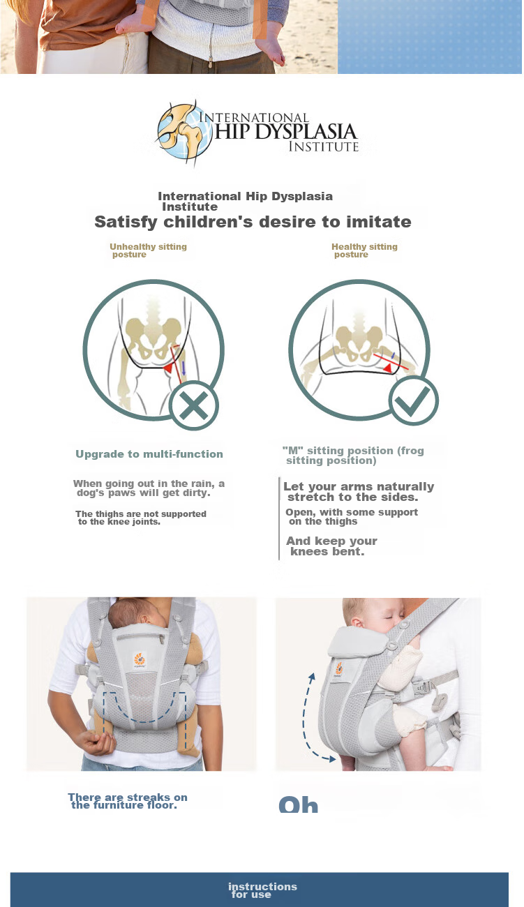 ERGObaby American Ergonomic Baby Carrier, Newborn Comfortable Strap, Breathable And Cool for Travel, Baby-Carrying Essential Breeze Wildflower Rice 11