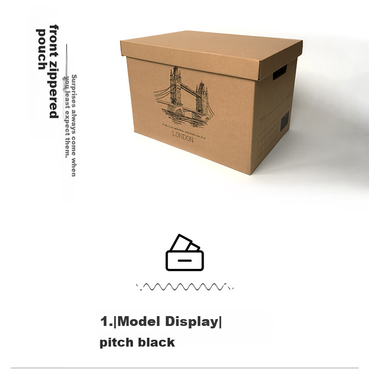 QDZX Moving Cardboard Boxes with Lids, Paper Storage Containers, Cotton Gift Boxes, Japanese-Style Storage Boxes for Organization Materials, Set of 5 3