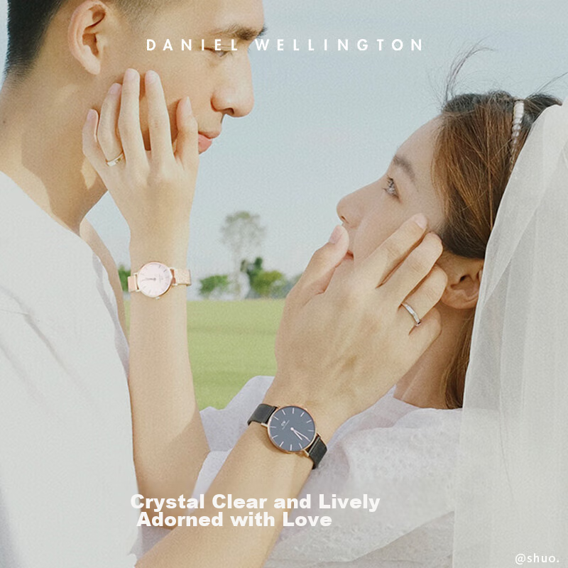 DanielWellington DW Couple Rings, Starry Rose Gold 54+56 Couple Rings 223+224 Birthday Gift