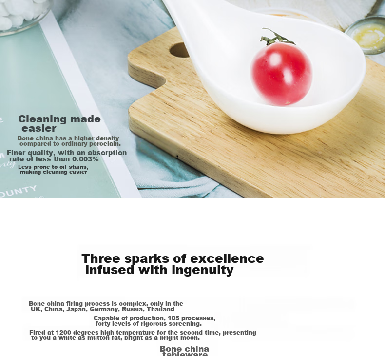Sky Top Large Ceramic Soup Ladle Rice Spoon Dinner Spoon Bone China Pure White Household Tableware Maguo 1 Piece Set 8
