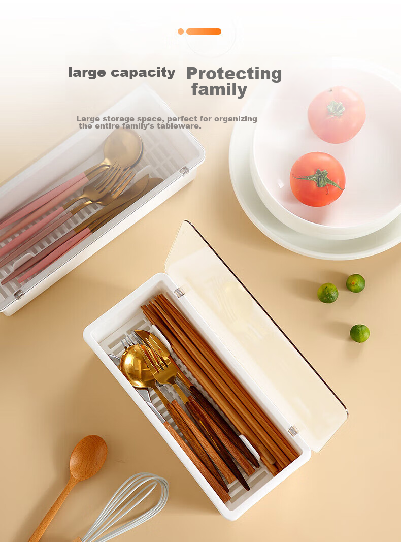 YIJUKE [Wall-Mountable/Countertop] No-Drill Chopstick Storage Box, Draining Chopstick Tube, Chopstick Organizer Rack, Chopstick Cage, Wall-Hanging Style 6