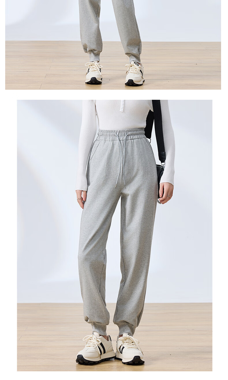 Langsha Women's Cotton Jogger Pants 2025 Spring Autumn High Waist Loose Harem Casual Thin Sweatpants for Petite Women 11