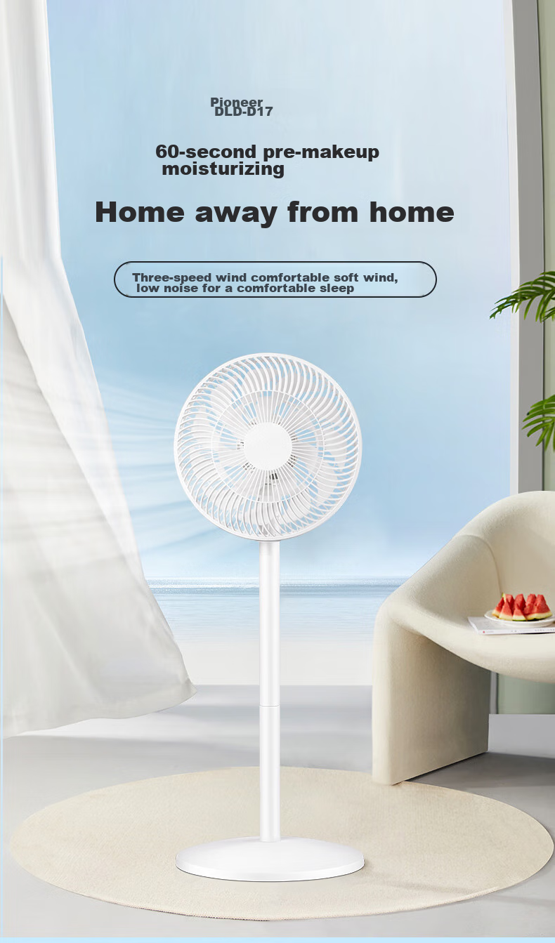 SINGFUN Home Electric Fan, Floor Fan, Beige Fan, Energy-Saving Dorm Small Fan, Table And Floor Fan, Air Circulation Fan, Quiet High-Volume Fan DLD-D17 1