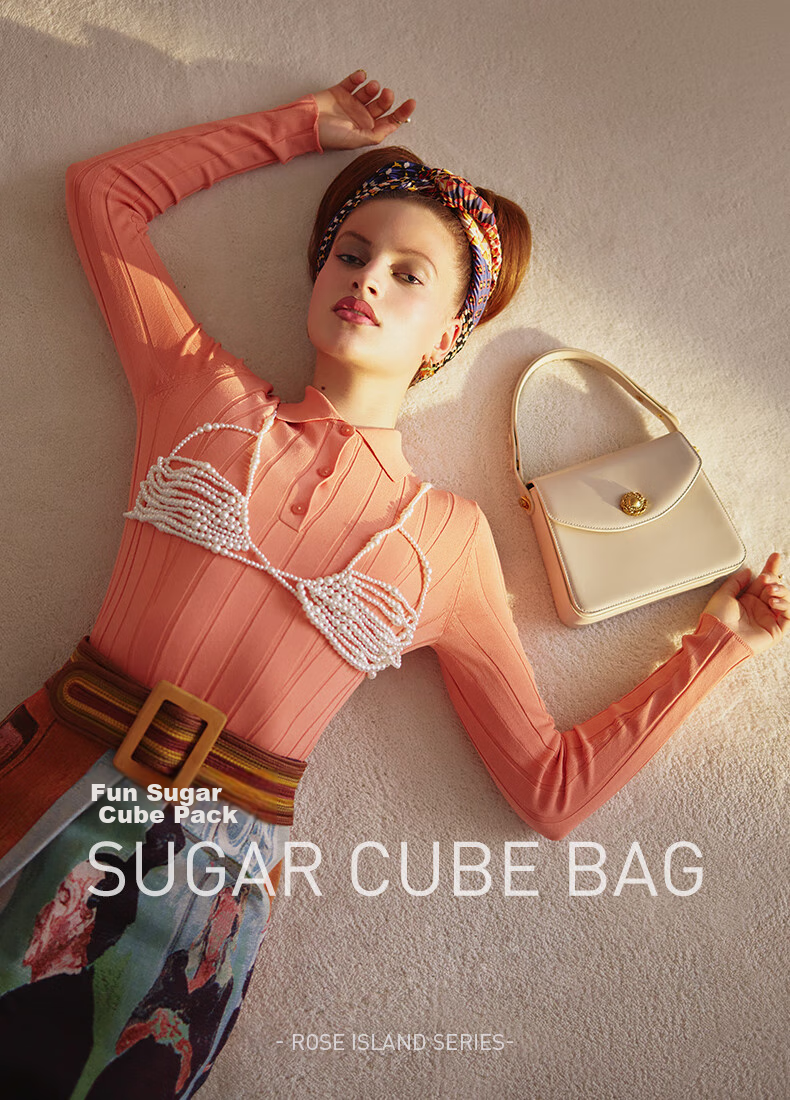 La Festin Handbag, 2026 New Style Sugar Cube Bag, Underarm Red Wedding Bride Tote Small Square Bag, Birthday Gift for Wome 2