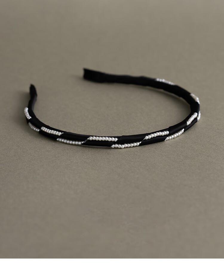 Xiangwan Hair Headband, Vintage Elegant Pearl Headband for Women, High-End Feel, Versatile Thin Headband for Going Out, Elegant Hair Accessory 9