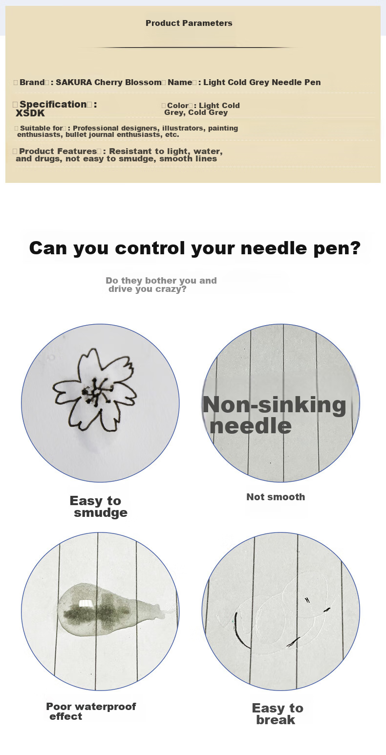 SAKURA PIGMA PIGMA Needle-Tip Pen, Waterproof Line Drawing Pen, Imported from Japan for Sketching, Manga, Student Design And Anime, Gray Outlining Pen, No. 01 0.25mm Cool Gray 2