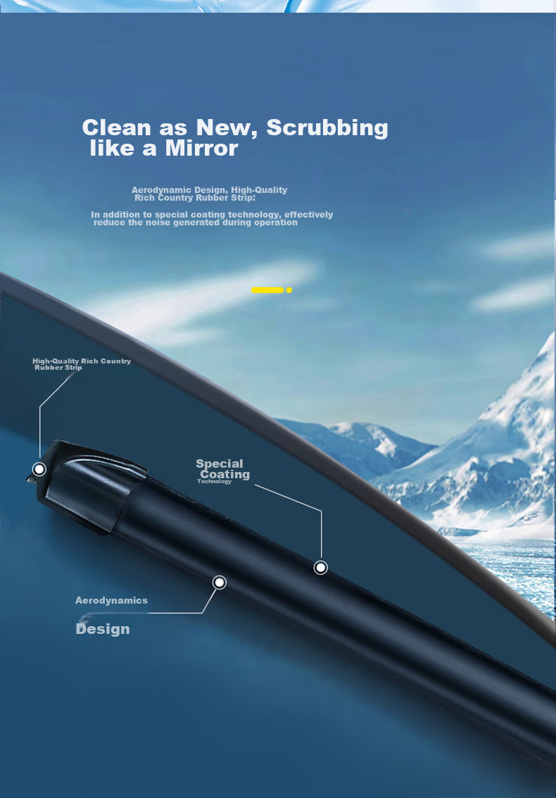 MICHELIN Frameless Car Wiper Blades, Quiet, Wear-Resistant, Natural Rubber, for Mercedes-Benz E300 2015-2024 Models E300L/E350 10