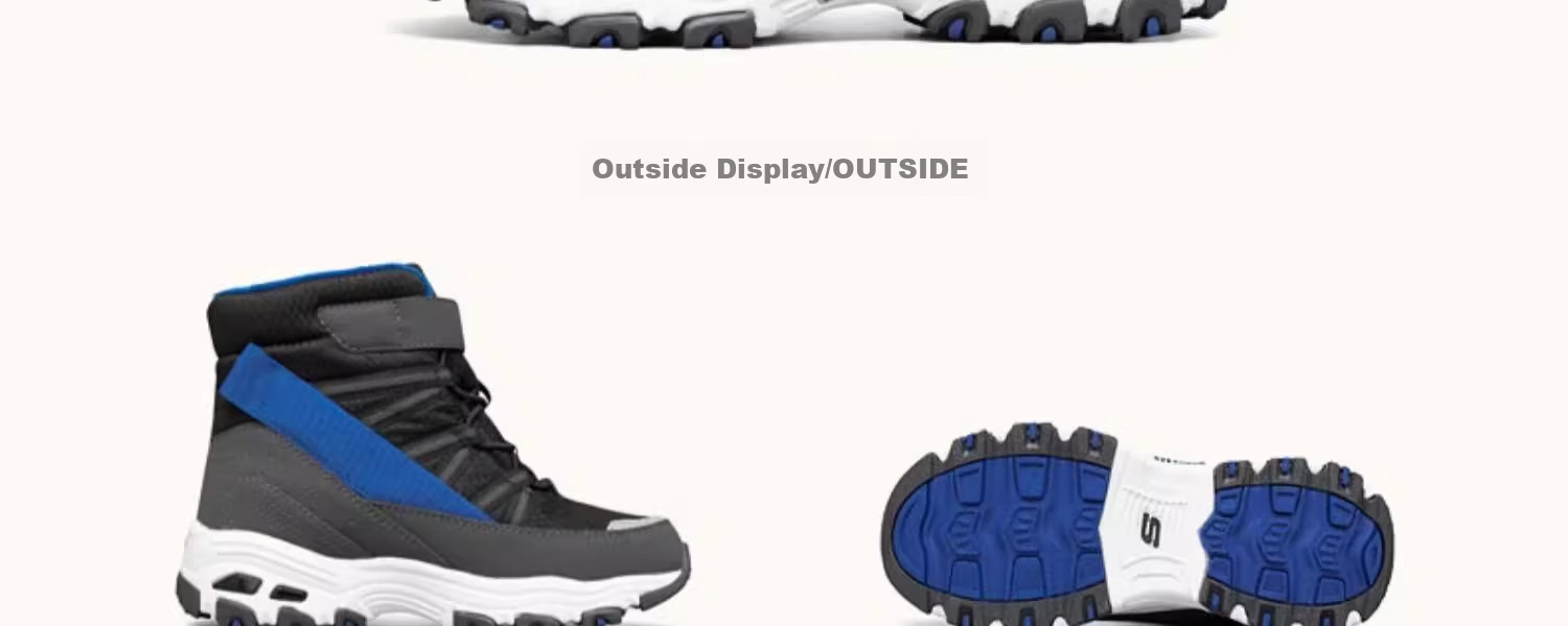 Skechers Children's Fleece-Lined Boots, Warm Cotton Shoes, High-Top Short Boots for Boys And Girls, Fleece-Lined Snow Boots, 660092L 25