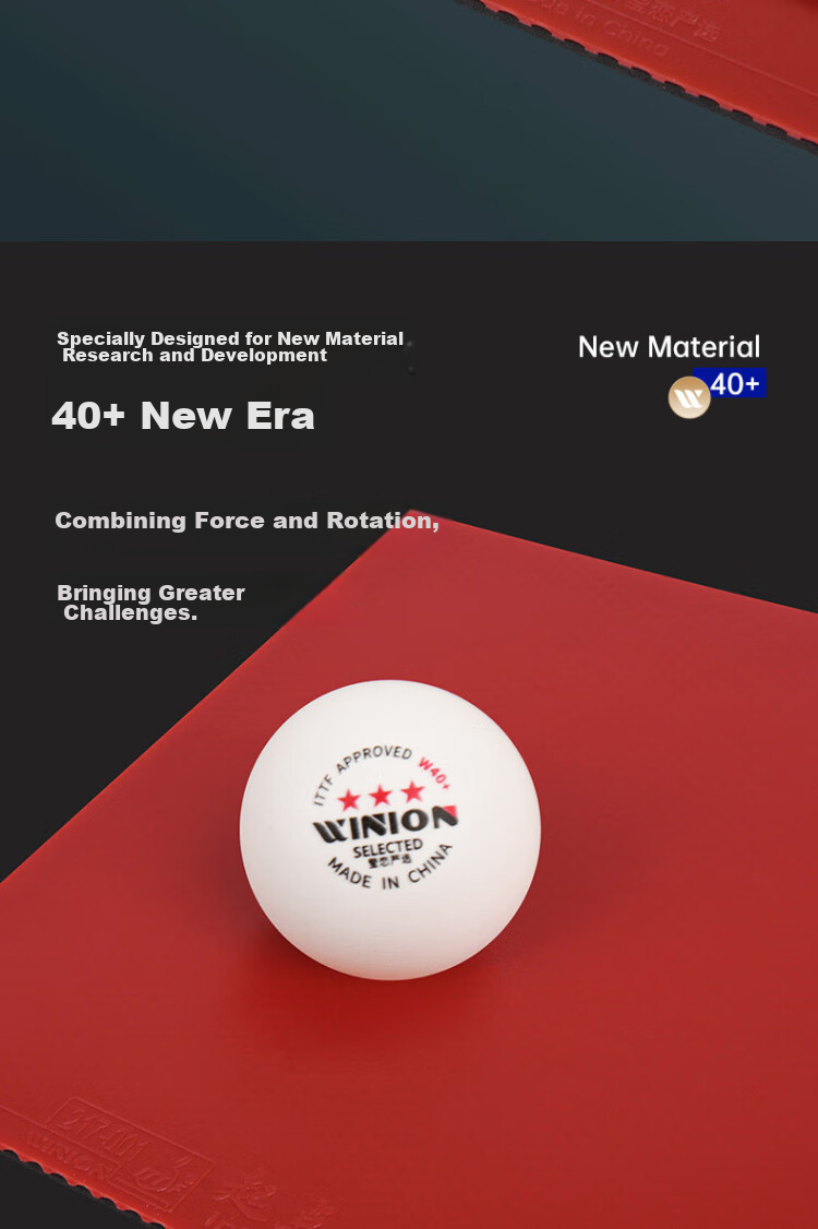 WINION Selected WINION Table Tennis Racket Rubber, German-Style Inner Energy, Sharpness, Starting Point Speed Type, Red MAX 4