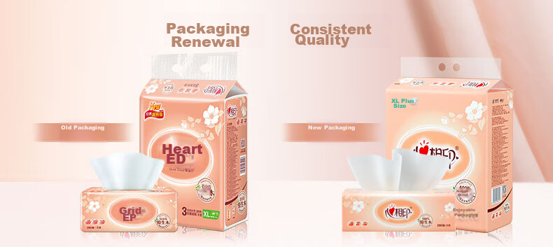 Mind Act Upon Mind Facial Tissues, Classic Series, 2-Ply 200 Sheets*3 Packs XL Size, Tissue Paper, Packaged (New And Old Packaging May Vary) 1