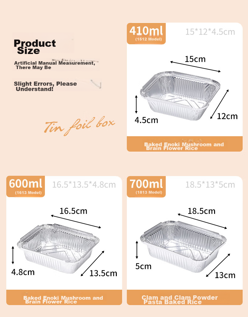 Faxilon Air Fryer And Oven-Specific Aluminum Foil Trays, 21cm*50 Pieces, High-Temperature Resistant for Home And Outdoor Barbecue Use 3