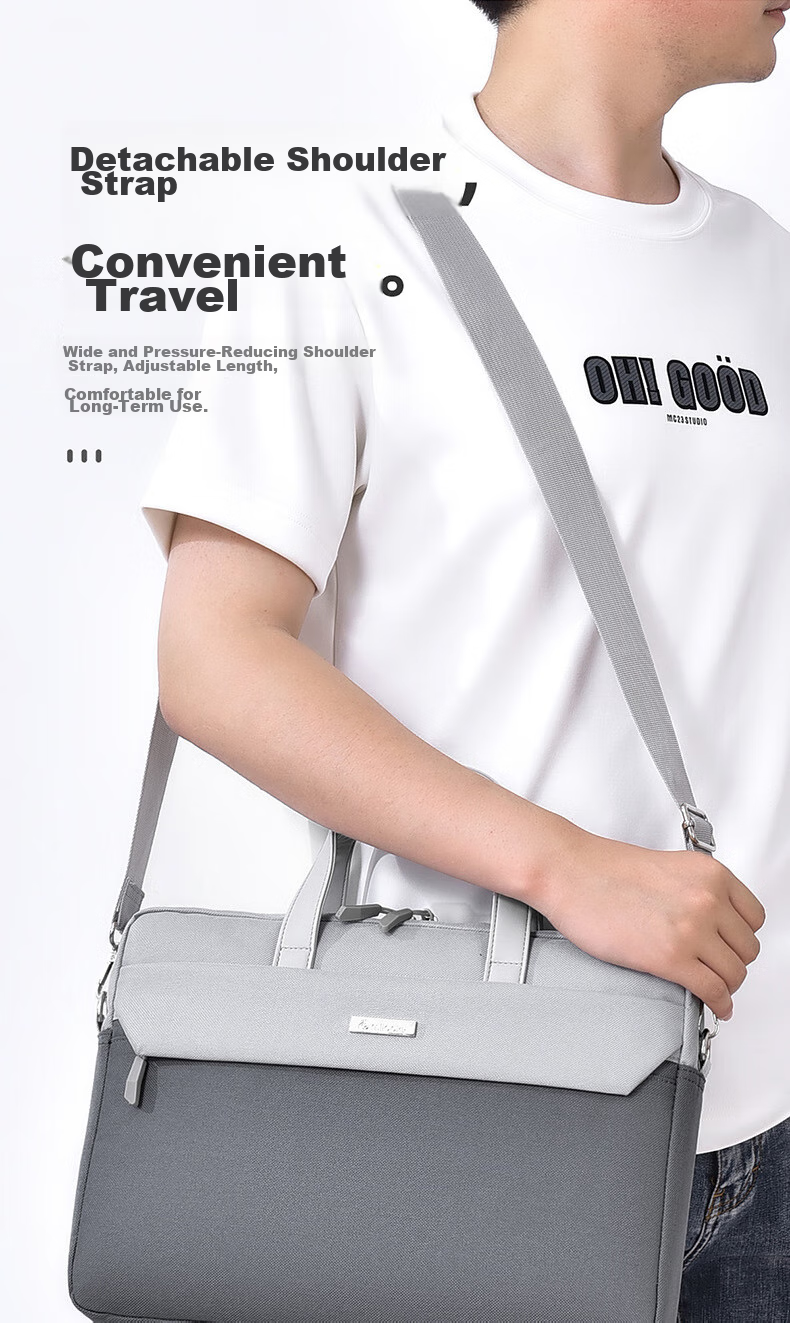 Milooky Shoulder Laptop Bag, 15.6/16 Inch, Large Capacity for Women, Suitable for Huawei And Apple, Handheld Briefcase 9