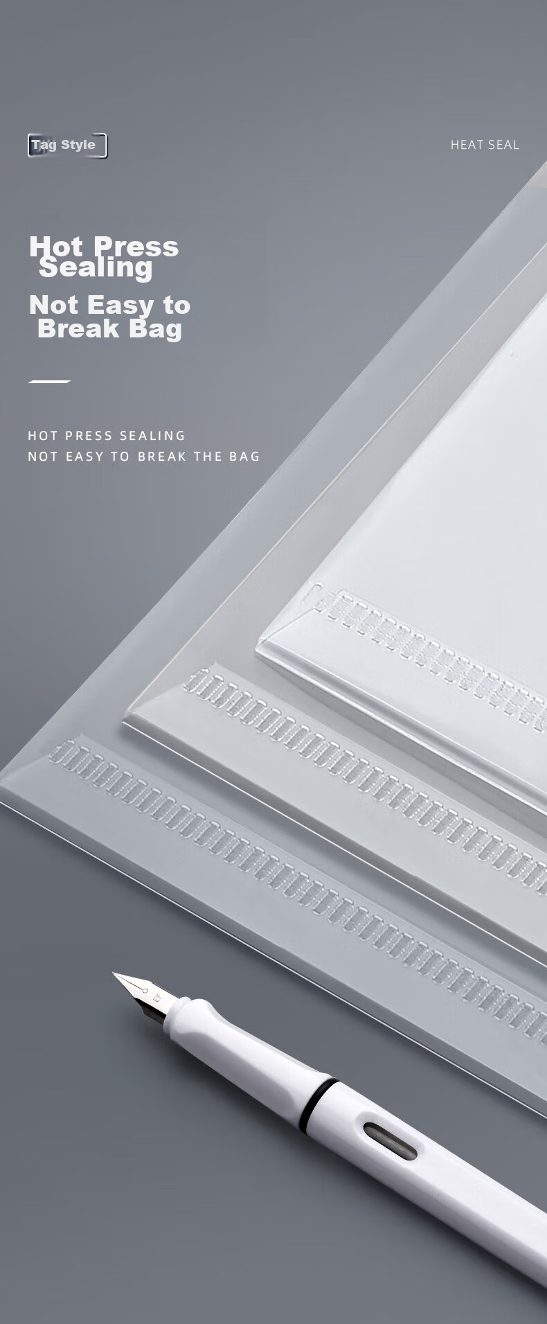 Jianfan A4 Transparent Label File Folders/50 Pieces, Document Folders with Button Closure, Waterproof Plastic File Holders, Exam Paper Storage Bags, Subject Classification Office Supplies 8