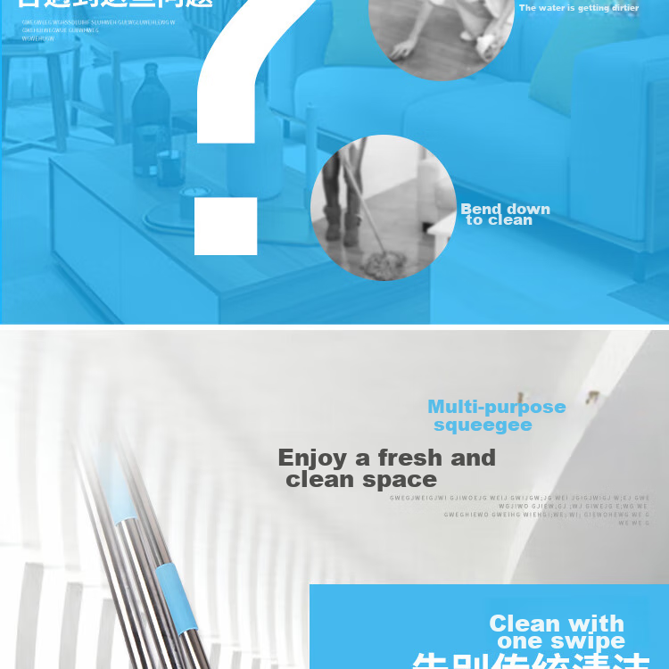 Aoyida 80cm Floor Squeegee, Silicone Floor Scraper, Floor Water Wiper, Mop Blade, Household Bathroom Water Sweeper Board 4