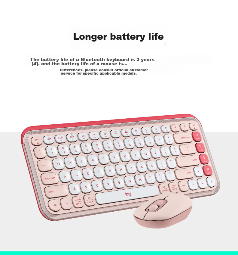 Logitech POP ICON KEYS Bubble Keyboard, Bluetooth Office Keyboard, Wireless Keyboard, AI Portable Keyboard, Laptop Keyboard, White, 85 Keys 12