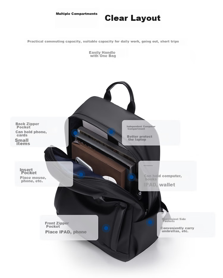 GOLF Backpack for Men, Water-Resistant Backpack, 15.6-Inch Laptop Bag, Student Bookbag, Business Casual Travel Backpack 13