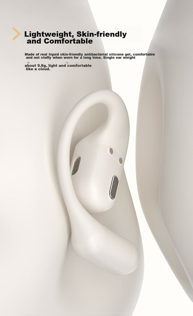 Newmine Q10 Bone Conduction Bluetooth Headphones, Wireless Ear-Hook Style, Open-Ear Design, Sports Running Noise-Cancelling, Long Battery Life, Compatible with Xiaomi And Apple 12