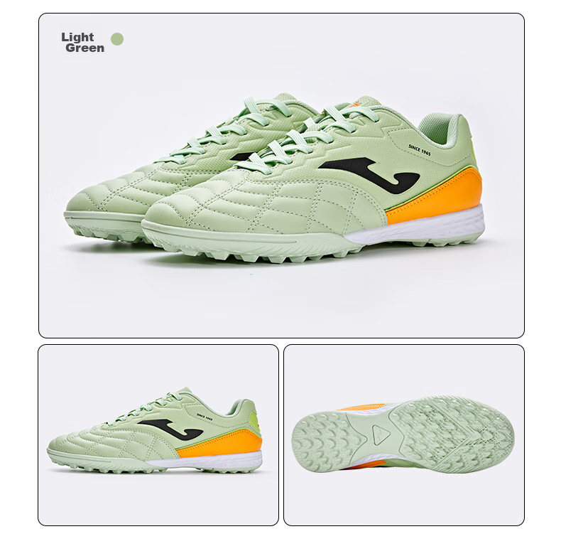 JOMA Soccer Cleats with Molded Studs for Men, Women, Adults And Youth, TF Non-Slip Wear-Resistant Professional Competition Football Training Shoes, Light Green, Size 42 13